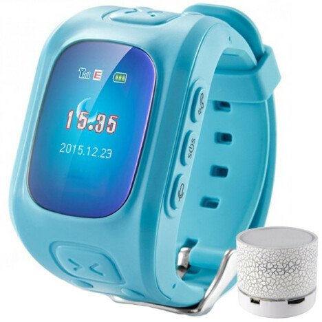 Ceas Smartwatch GPS Copii iUni U6, Localizare Wifi, Apel SOS, Pedometru, Monitorizare somn, Blue + B